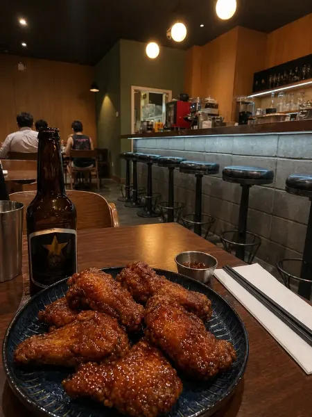 Boka interior — bar and tables